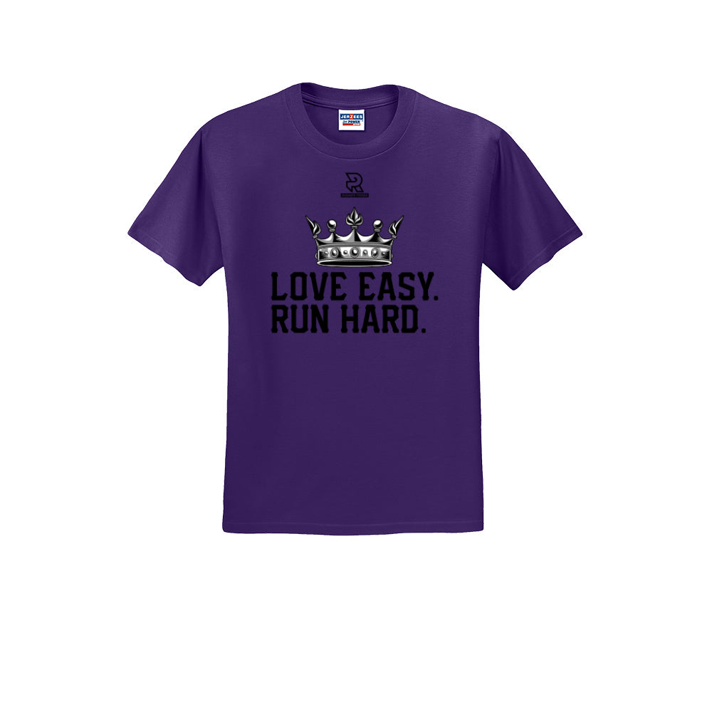 LOVE EASY RUN HARD (Black) - Short Sleeve Cotton Tee