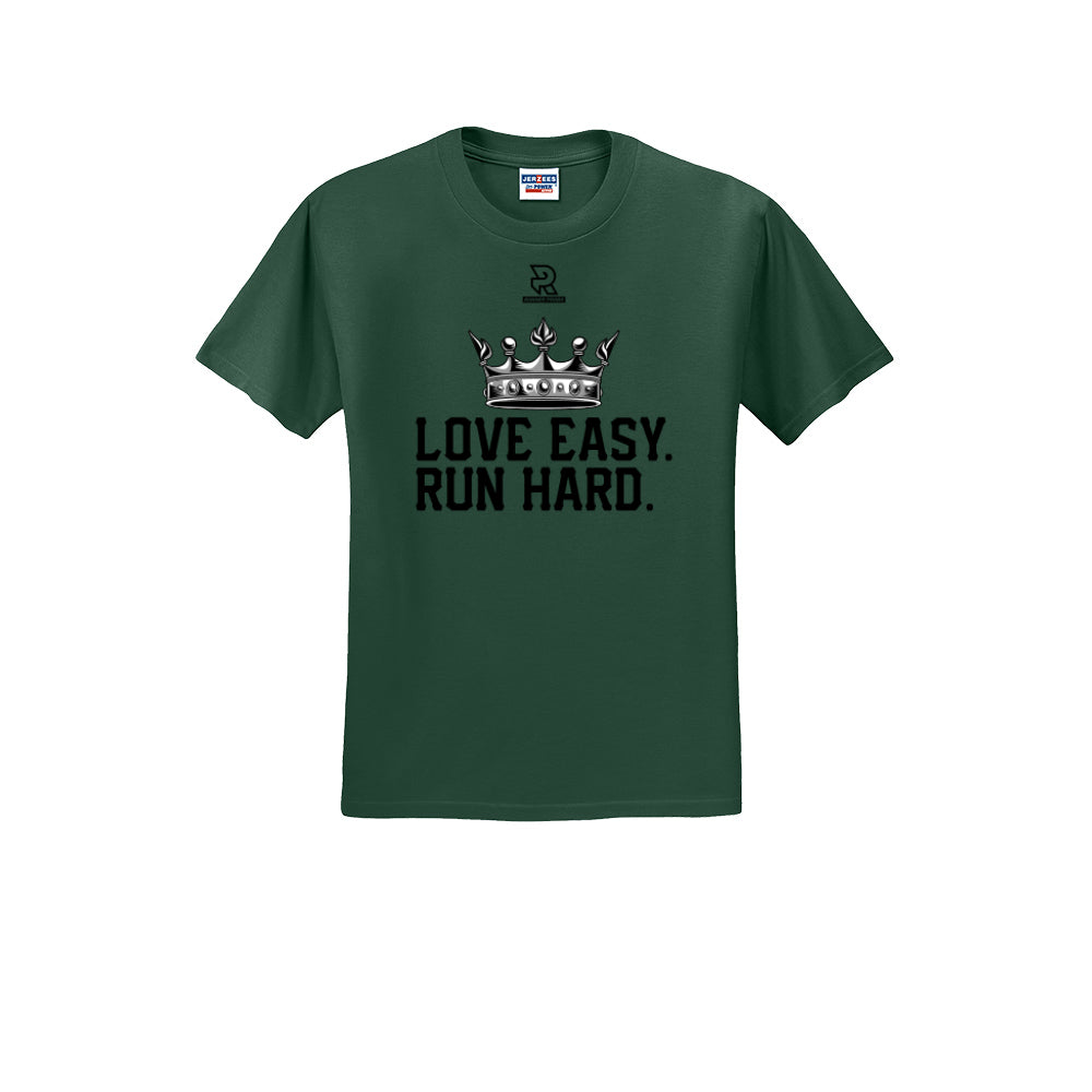 LOVE EASY RUN HARD (Black) - Short Sleeve Cotton Tee