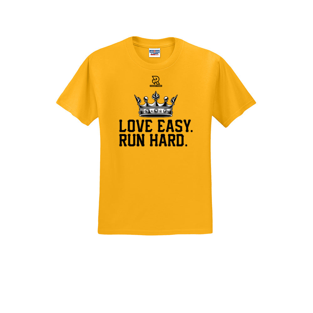 LOVE EASY RUN HARD (Black) - Short Sleeve Cotton Tee
