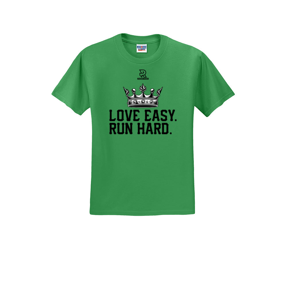 LOVE EASY RUN HARD (Black) - Short Sleeve Cotton Tee