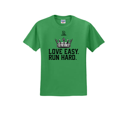 LOVE EASY RUN HARD (Black) - Short Sleeve Cotton Tee