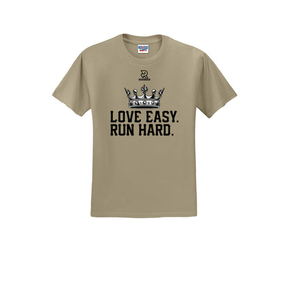 LOVE EASY RUN HARD (Black) - Short Sleeve Cotton Tee