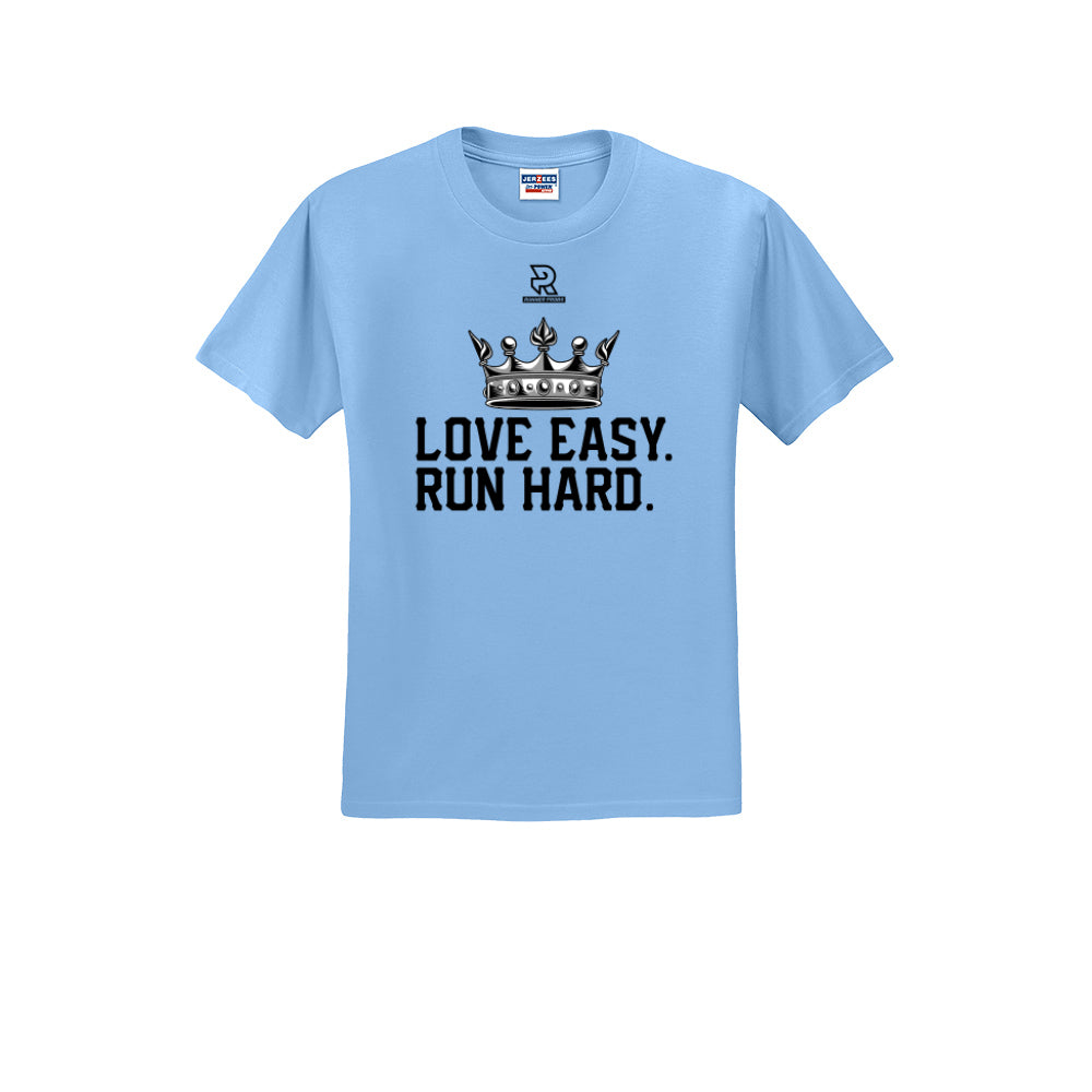 LOVE EASY RUN HARD (Black) - Short Sleeve Cotton Tee