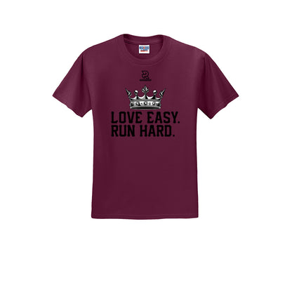 LOVE EASY RUN HARD (Black) - Short Sleeve Cotton Tee
