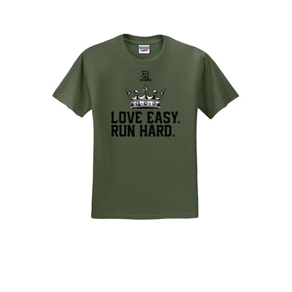LOVE EASY RUN HARD (Black) - Short Sleeve Cotton Tee