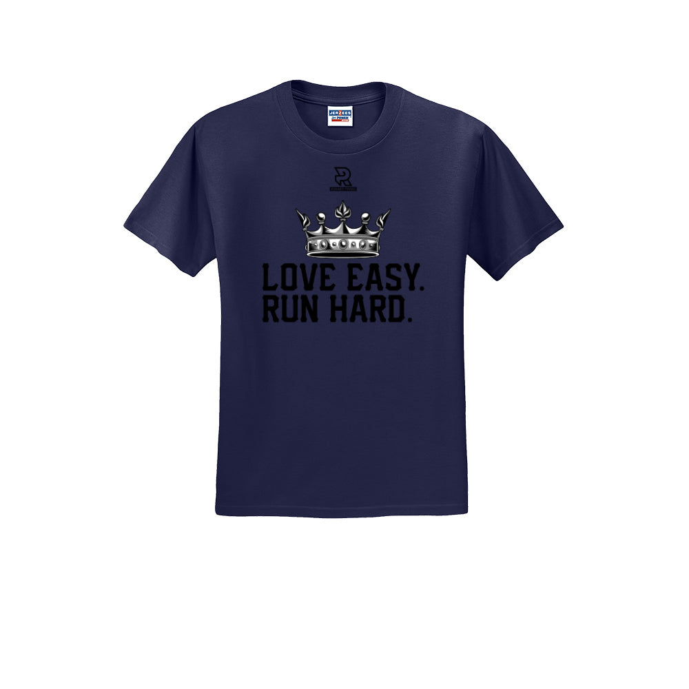 LOVE EASY RUN HARD (Black) - Short Sleeve Cotton Tee
