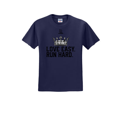LOVE EASY RUN HARD (Black) - Short Sleeve Cotton Tee