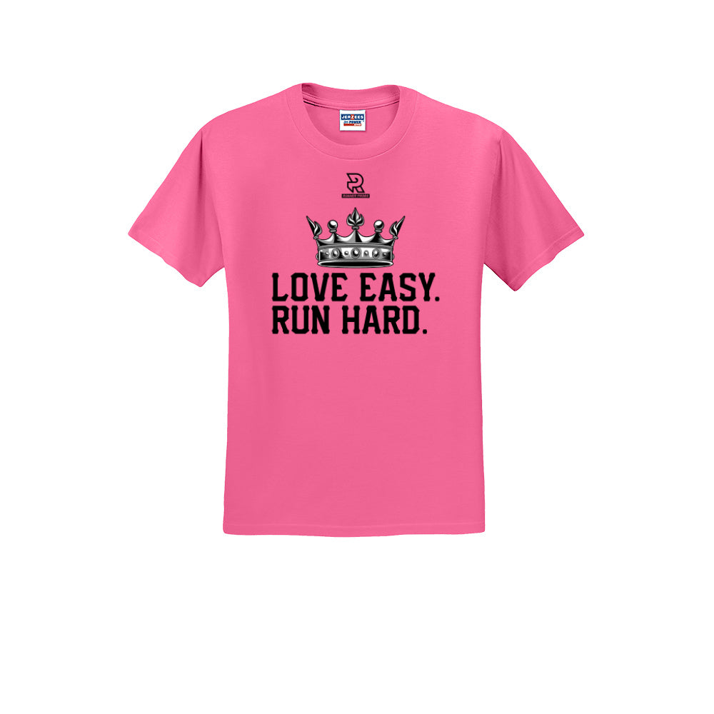 LOVE EASY RUN HARD (Black) - Short Sleeve Cotton Tee