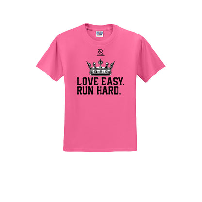 LOVE EASY RUN HARD (Black) - Short Sleeve Cotton Tee