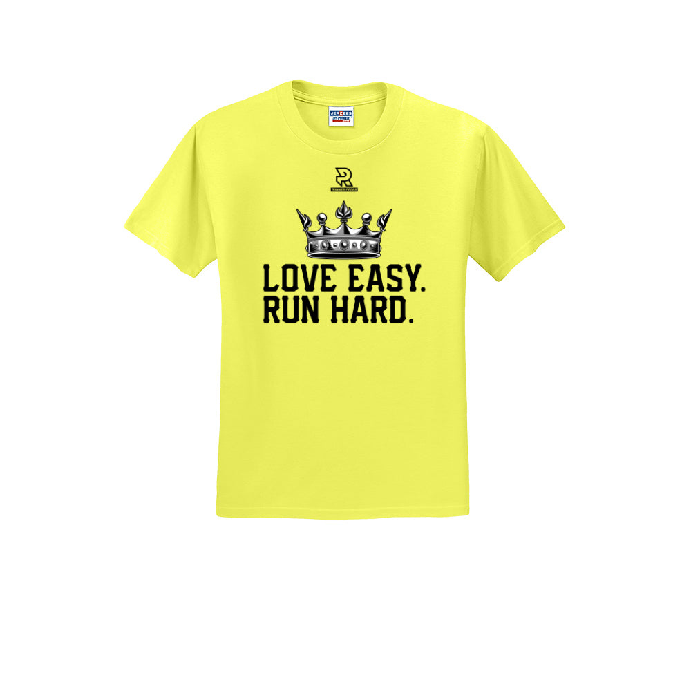 LOVE EASY RUN HARD (Black) - Short Sleeve Cotton Tee