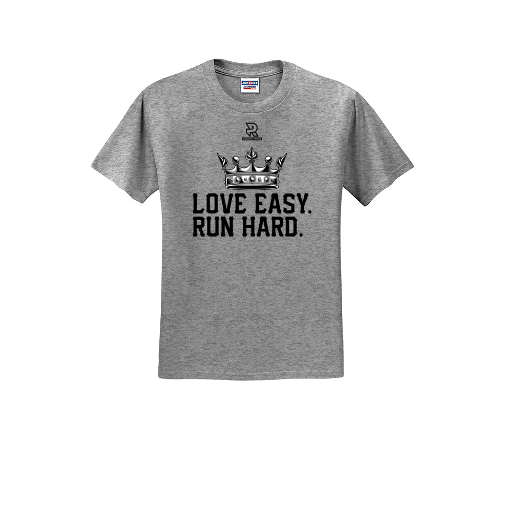 LOVE EASY RUN HARD (Black) - Short Sleeve Cotton Tee