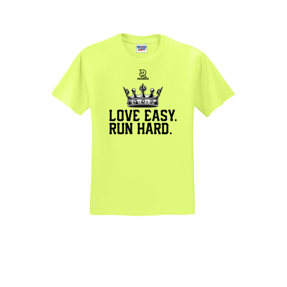 LOVE EASY RUN HARD (Black) - Short Sleeve Cotton Tee