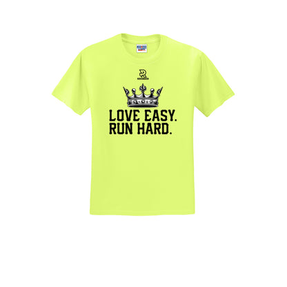 LOVE EASY RUN HARD (Black) - Short Sleeve Cotton Tee
