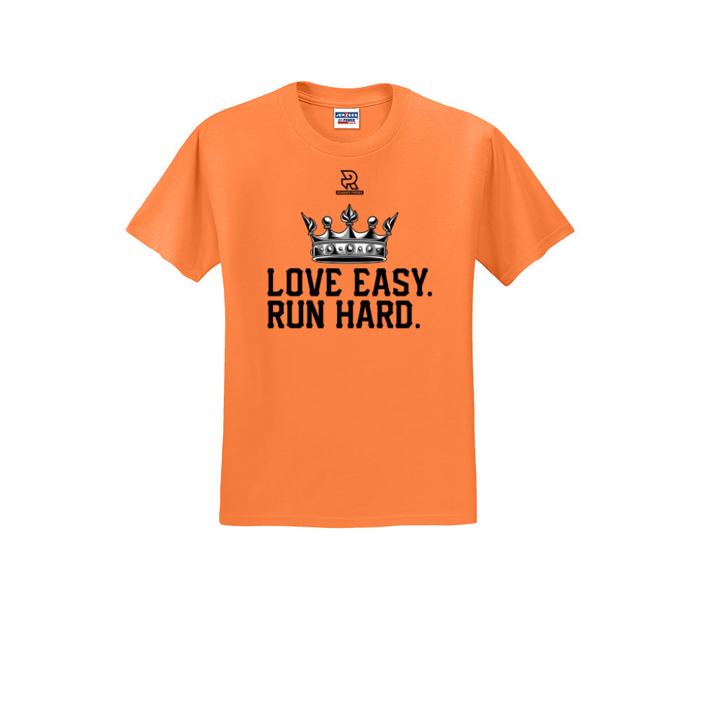 LOVE EASY RUN HARD (Black) - Short Sleeve Cotton Tee
