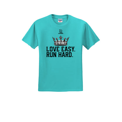 LOVE EASY RUN HARD (Black) - Short Sleeve Cotton Tee