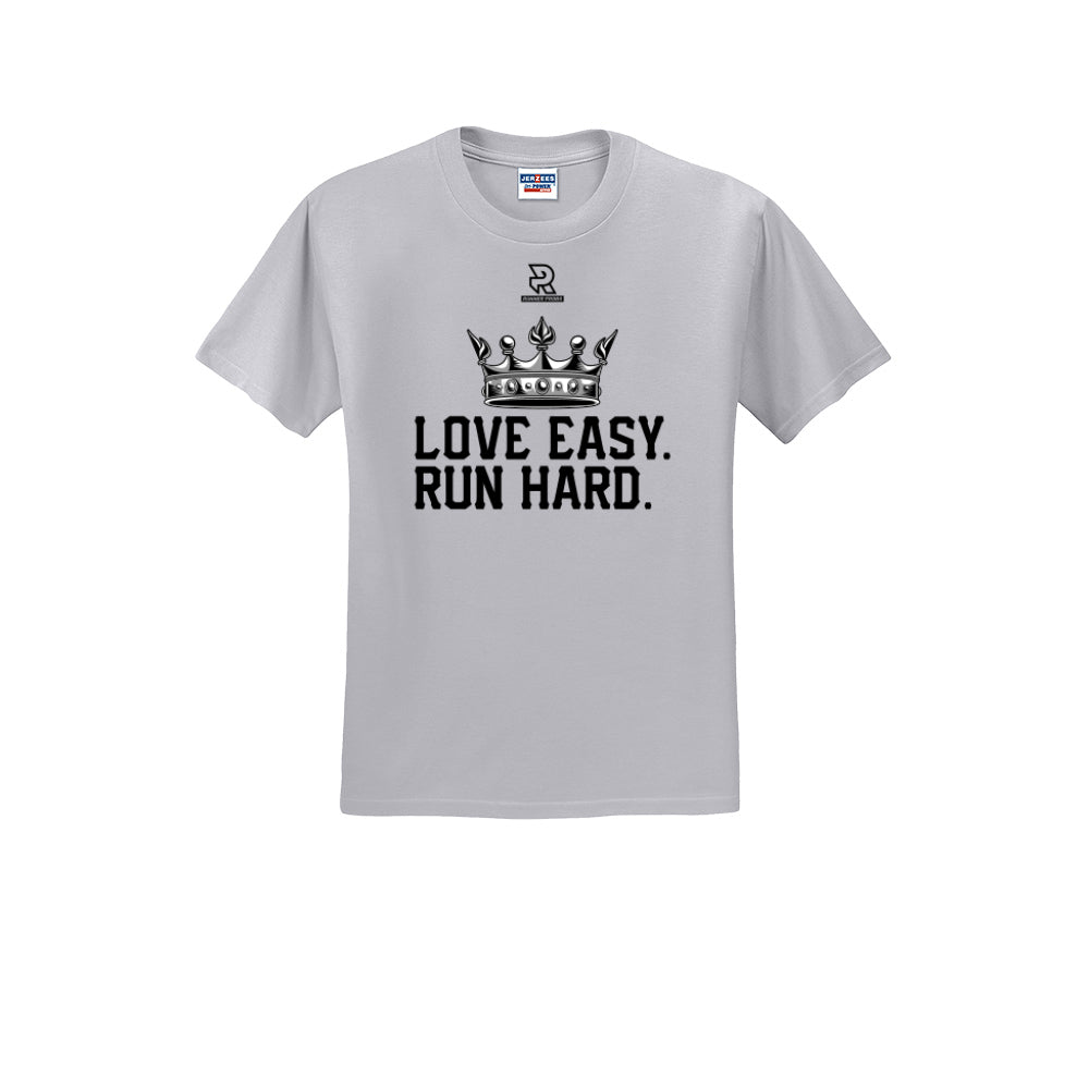 LOVE EASY RUN HARD (Black) - Short Sleeve Cotton Tee