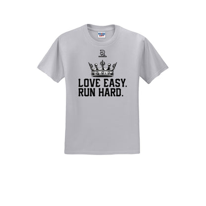 LOVE EASY RUN HARD (Black) - Short Sleeve Cotton Tee
