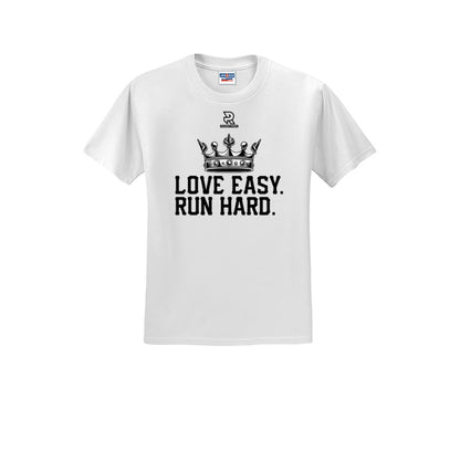 LOVE EASY RUN HARD (Black) - Short Sleeve Cotton Tee