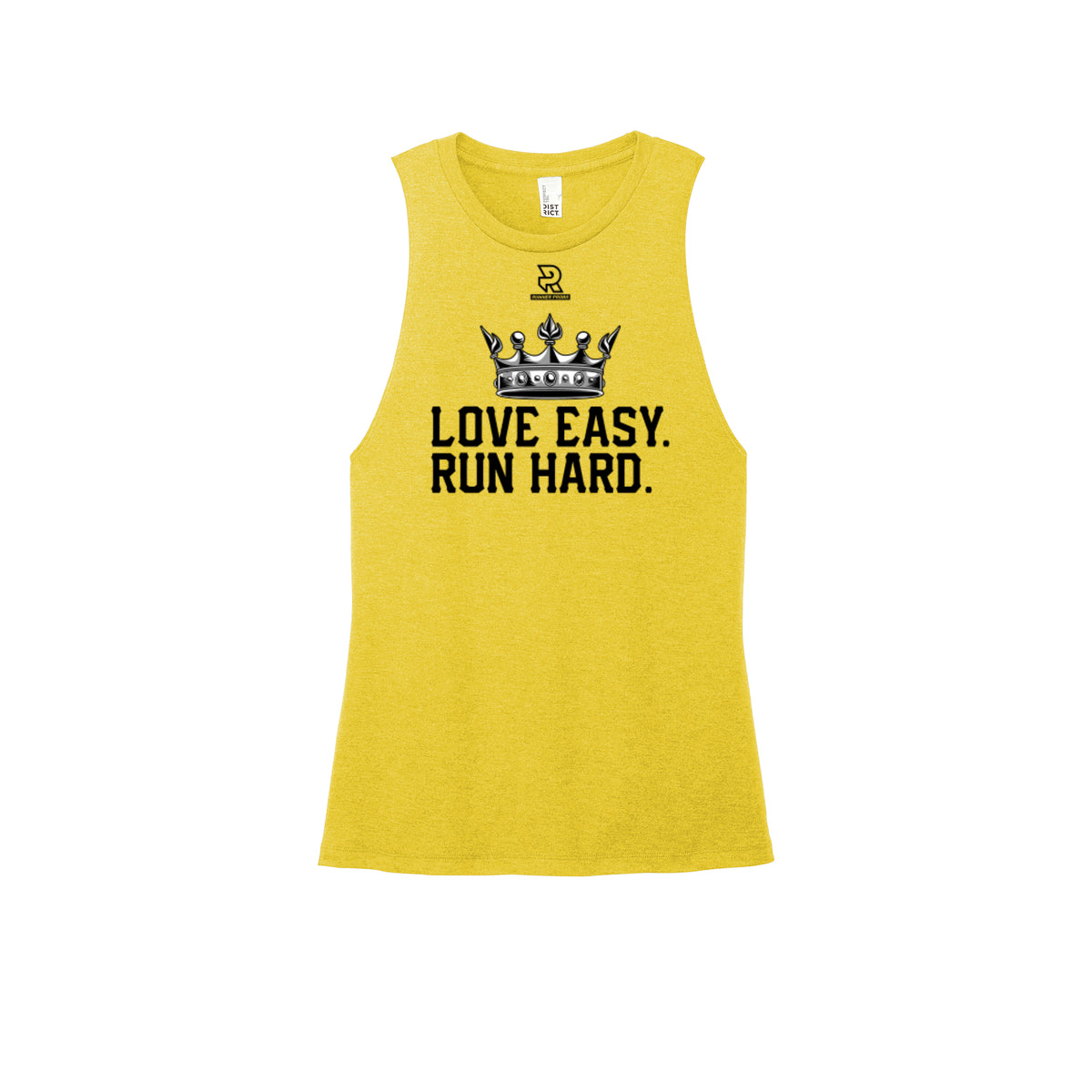 LOVE EASY RUN HARD (Black) - Womens Perfect Tri Muscle Tank