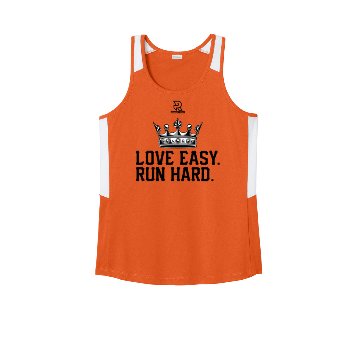 LOVE EASY RUN HARD (Black) - Womens Club Track Tank
