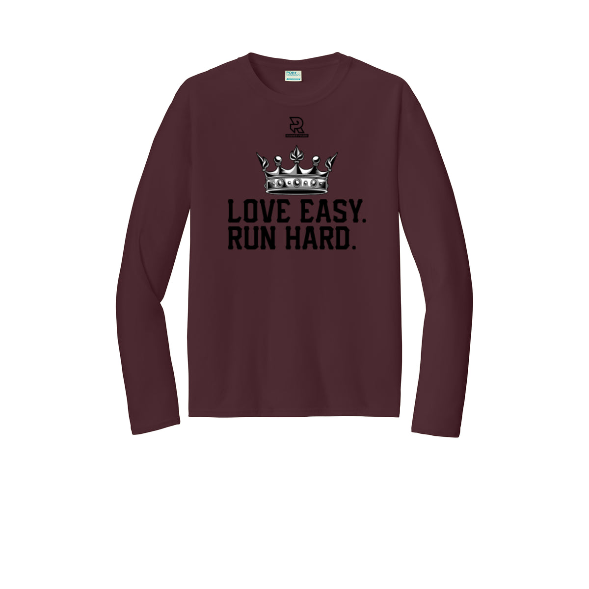 LOVE EASY RUN HARD (Black) - Long Sleeve Performance Tee
