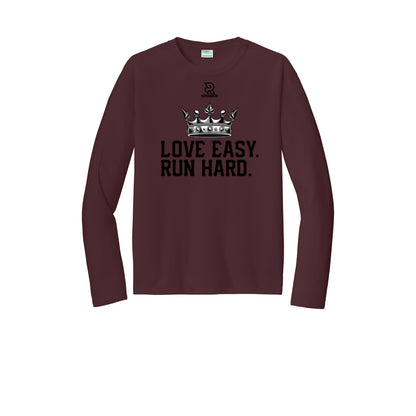 LOVE EASY RUN HARD (Black) - Long Sleeve Performance Tee