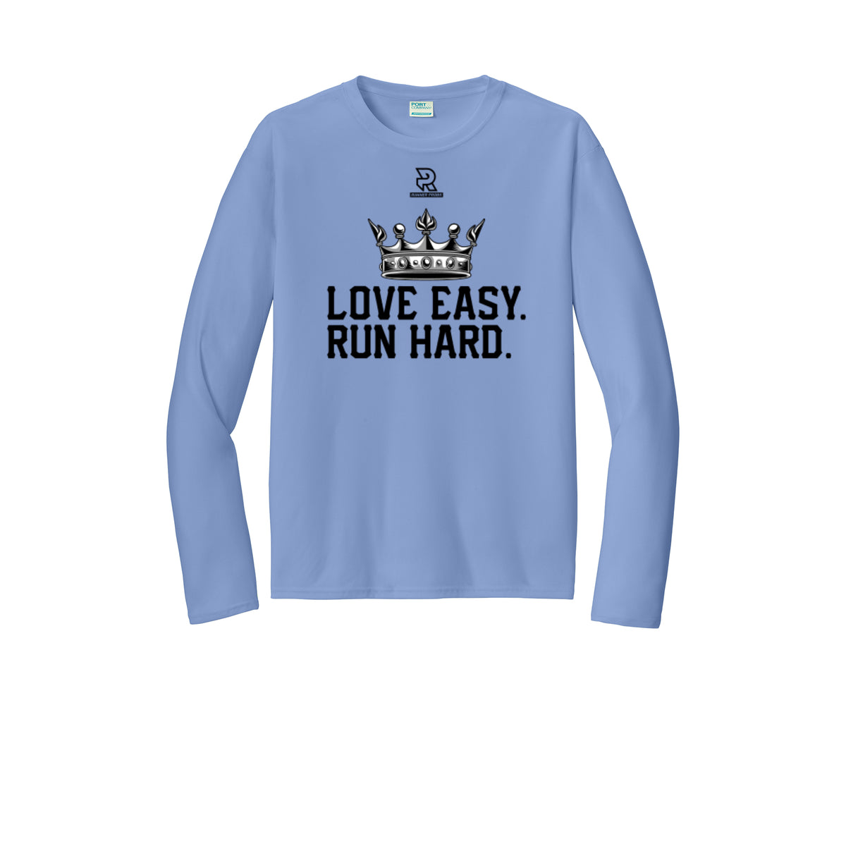 LOVE EASY RUN HARD (Black) - Long Sleeve Performance Tee