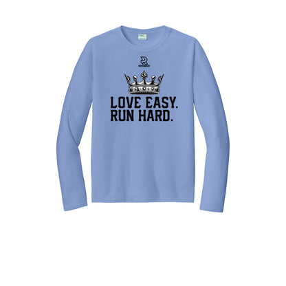LOVE EASY RUN HARD (Black) - Long Sleeve Performance Tee