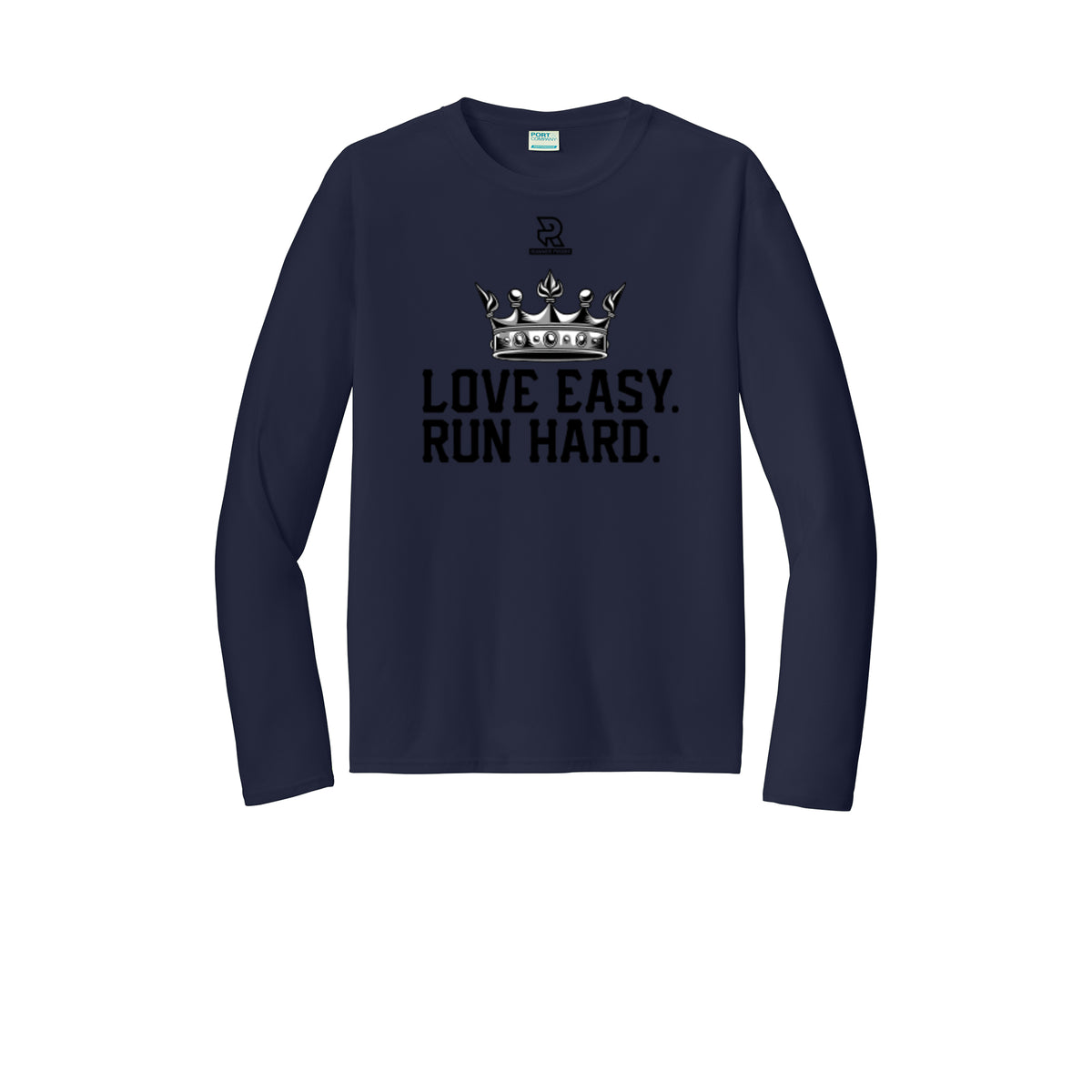 LOVE EASY RUN HARD (Black) - Long Sleeve Performance Tee