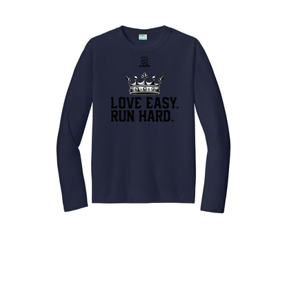 LOVE EASY RUN HARD (Black) - Long Sleeve Performance Tee
