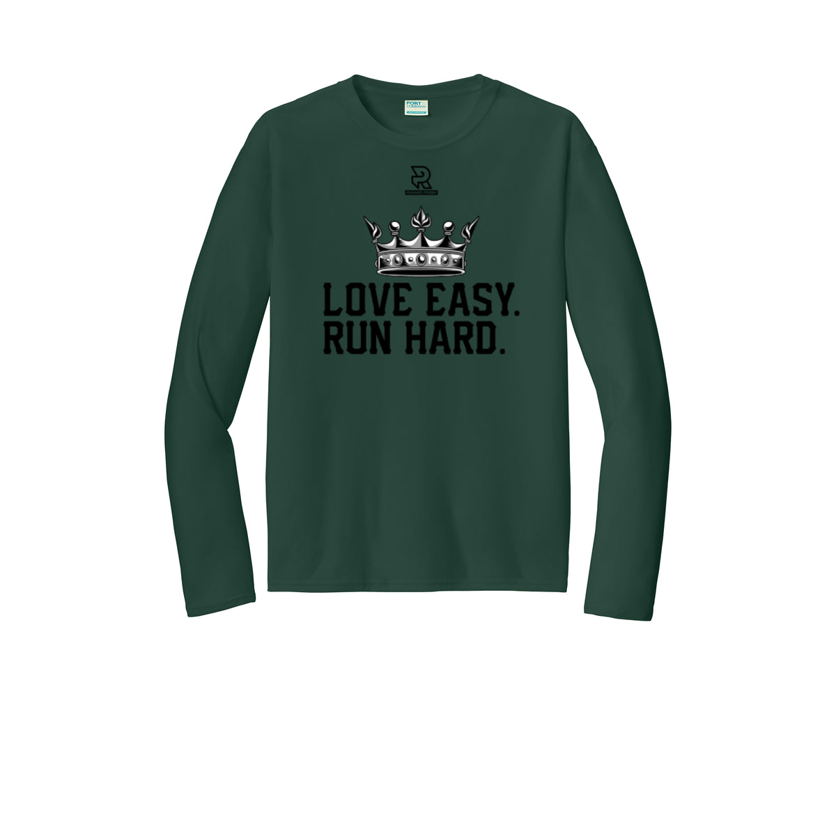 LOVE EASY RUN HARD (Black) - Long Sleeve Performance Tee