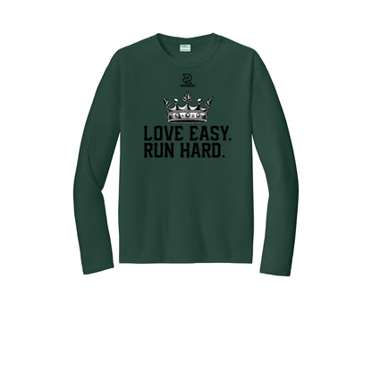 LOVE EASY RUN HARD (Black) - Long Sleeve Performance Tee