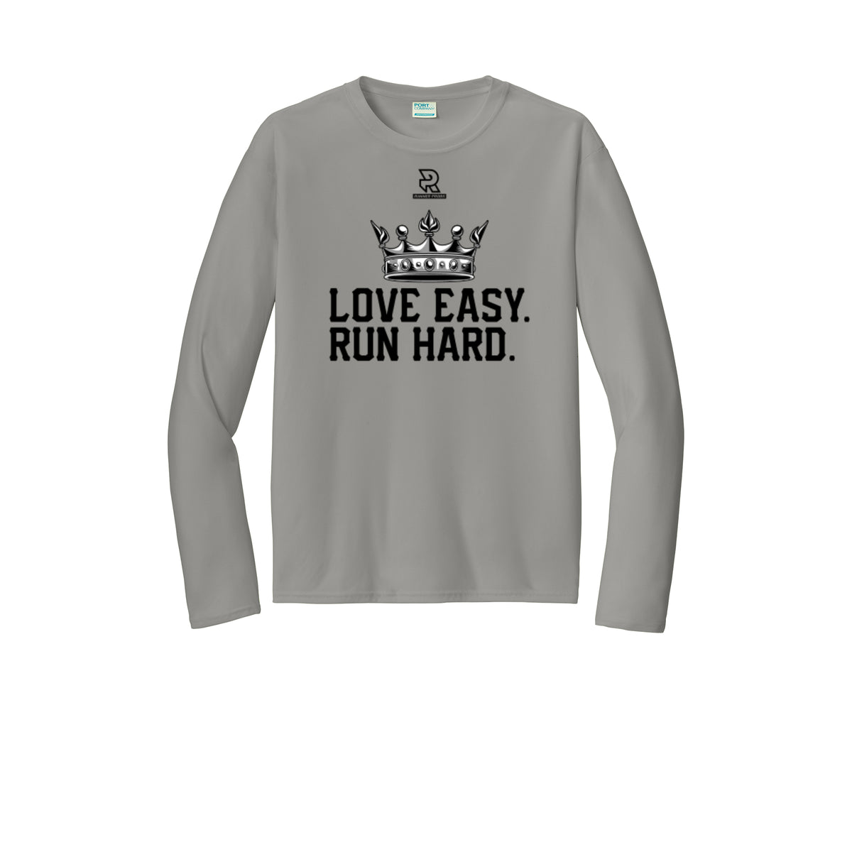 LOVE EASY RUN HARD (Black) - Long Sleeve Performance Tee