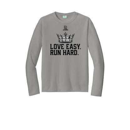 LOVE EASY RUN HARD (Black) - Long Sleeve Performance Tee