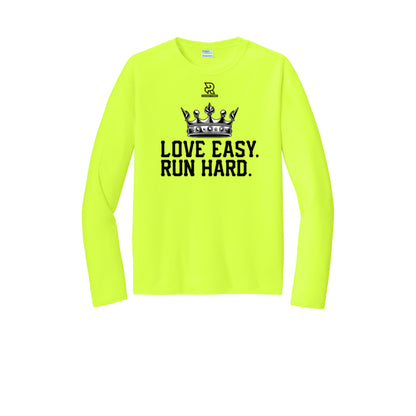 LOVE EASY RUN HARD (Black) - Long Sleeve Performance Tee