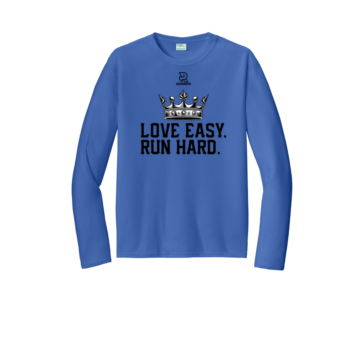 LOVE EASY RUN HARD (Black) - Long Sleeve Performance Tee