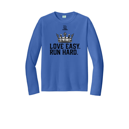 LOVE EASY RUN HARD (Black) - Long Sleeve Performance Tee