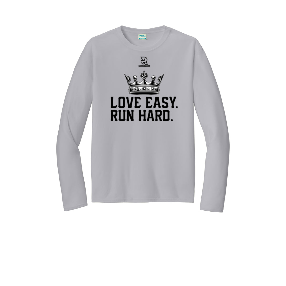 LOVE EASY RUN HARD (Black) - Long Sleeve Performance Tee