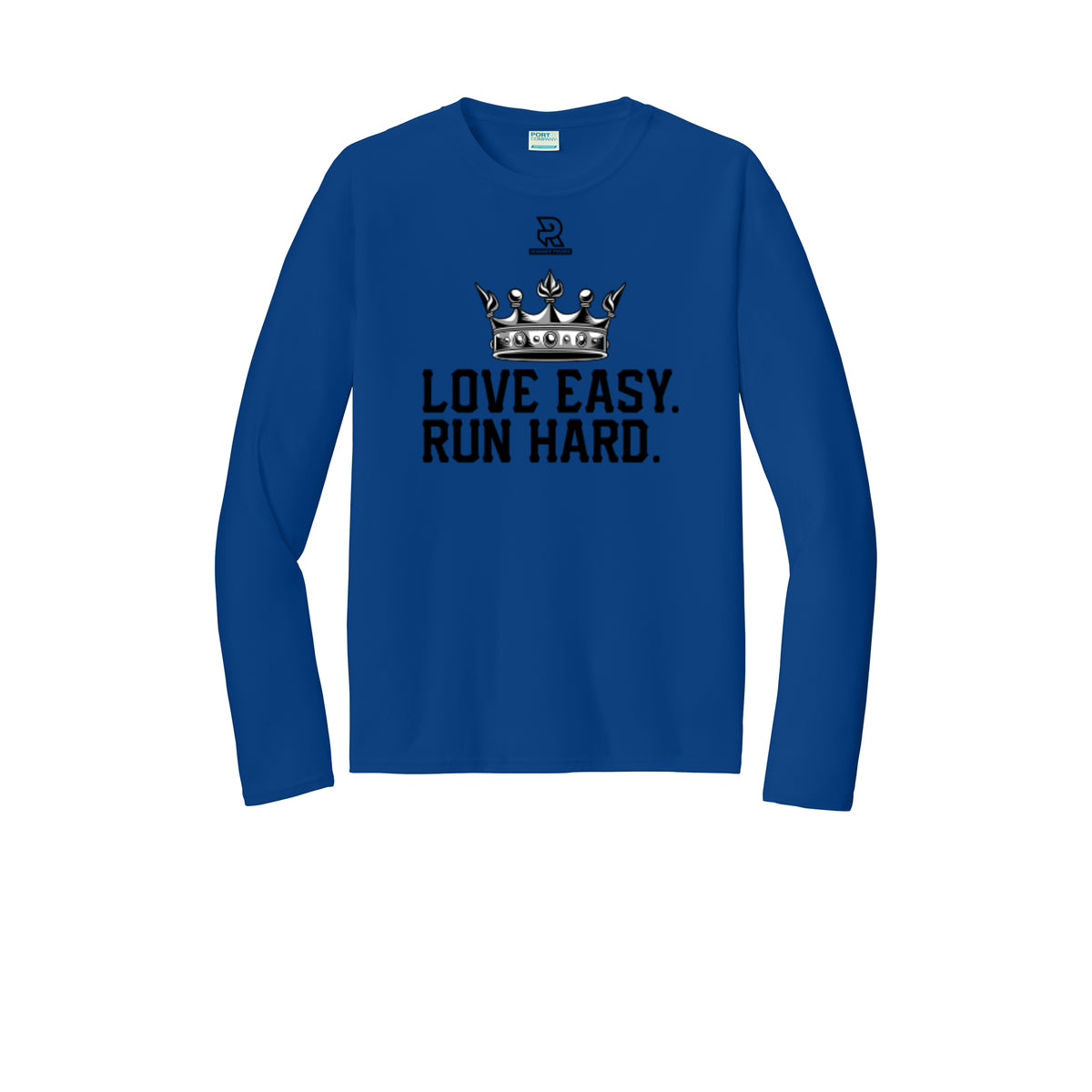 LOVE EASY RUN HARD (Black) - Long Sleeve Performance Tee