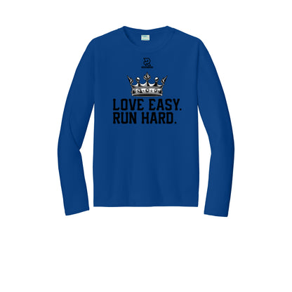 LOVE EASY RUN HARD (Black) - Long Sleeve Performance Tee