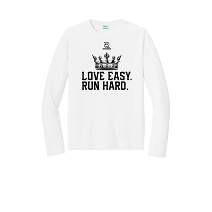 LOVE EASY RUN HARD (Black) - Long Sleeve Performance Tee