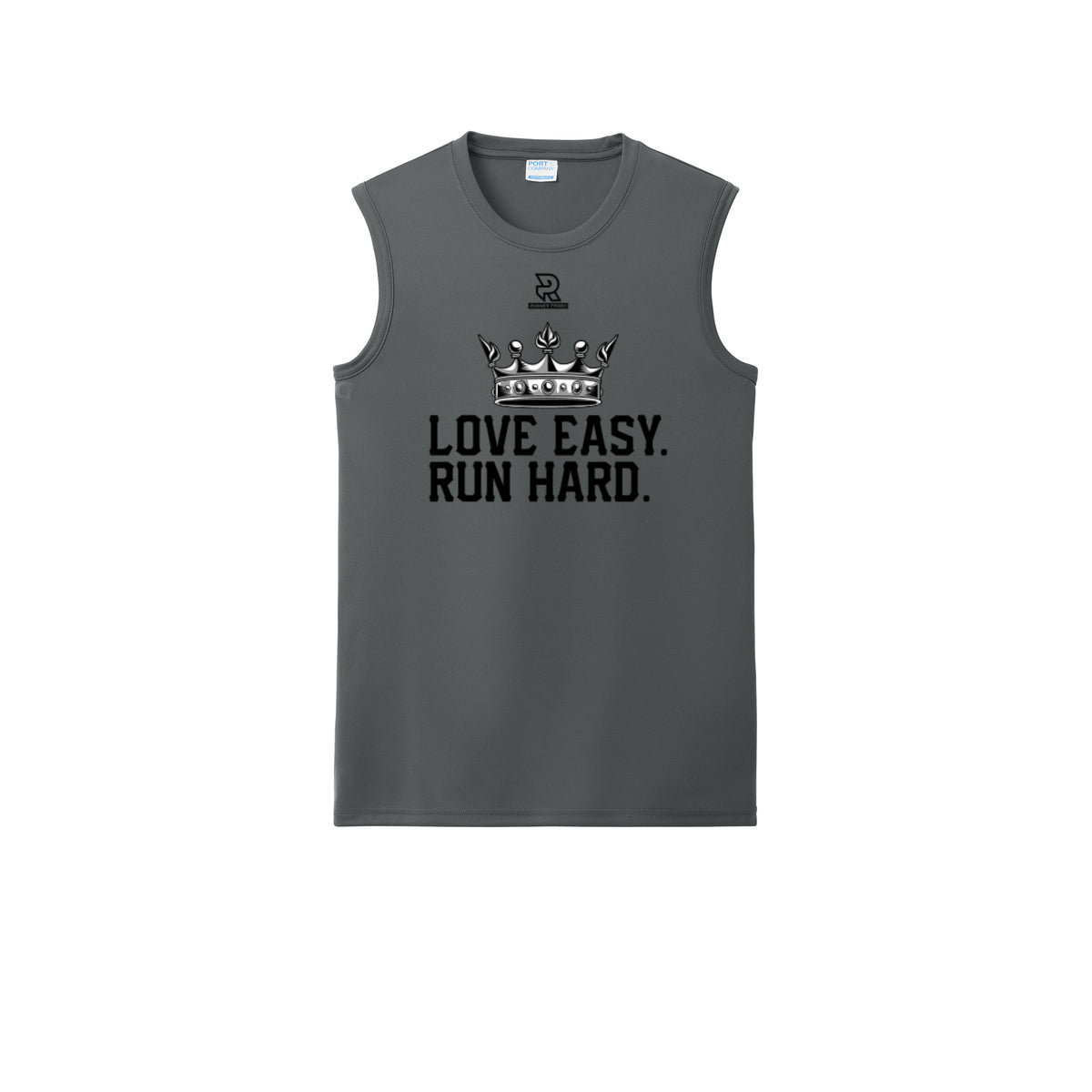 LOVE EASY RUN HARD (Black) - Sleeveless Performance Tee