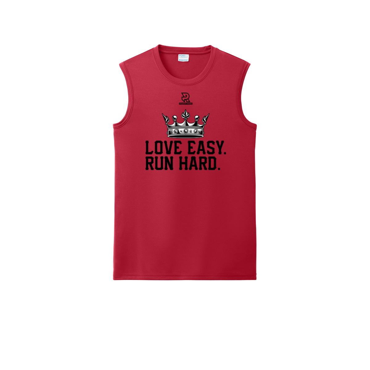 LOVE EASY RUN HARD (Black) - Sleeveless Performance Tee
