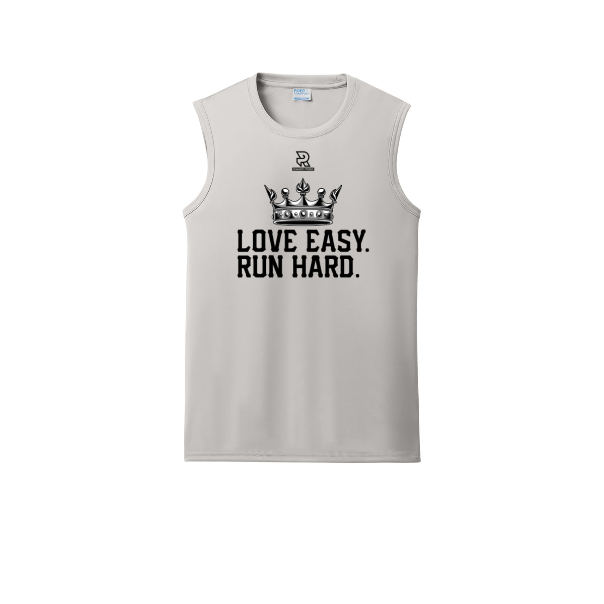 LOVE EASY RUN HARD (Black) - Sleeveless Performance Tee