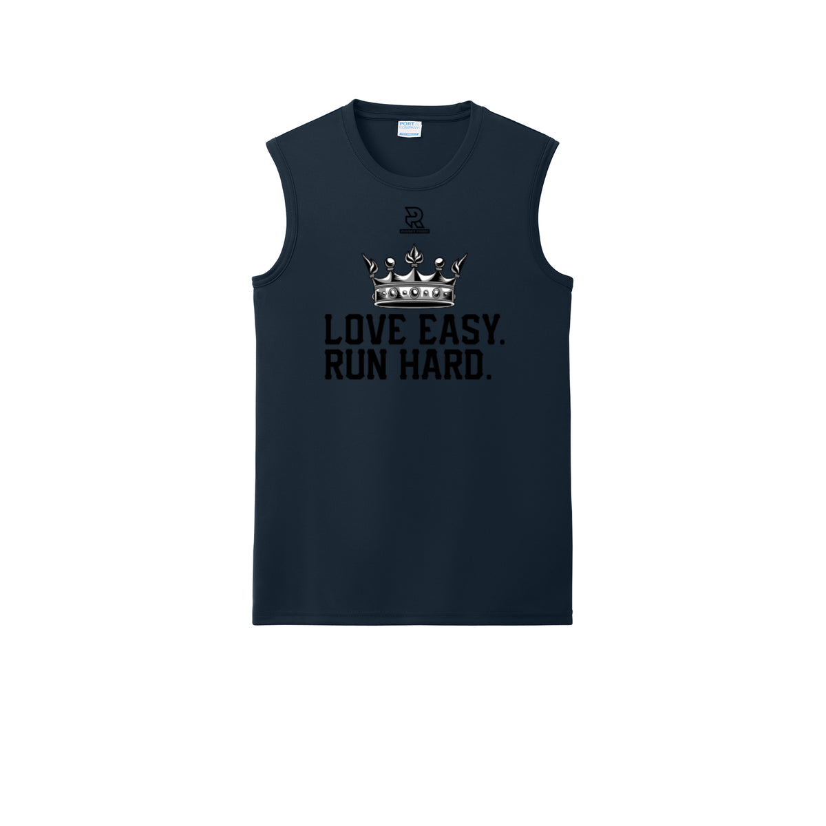 LOVE EASY RUN HARD (Black) - Sleeveless Performance Tee
