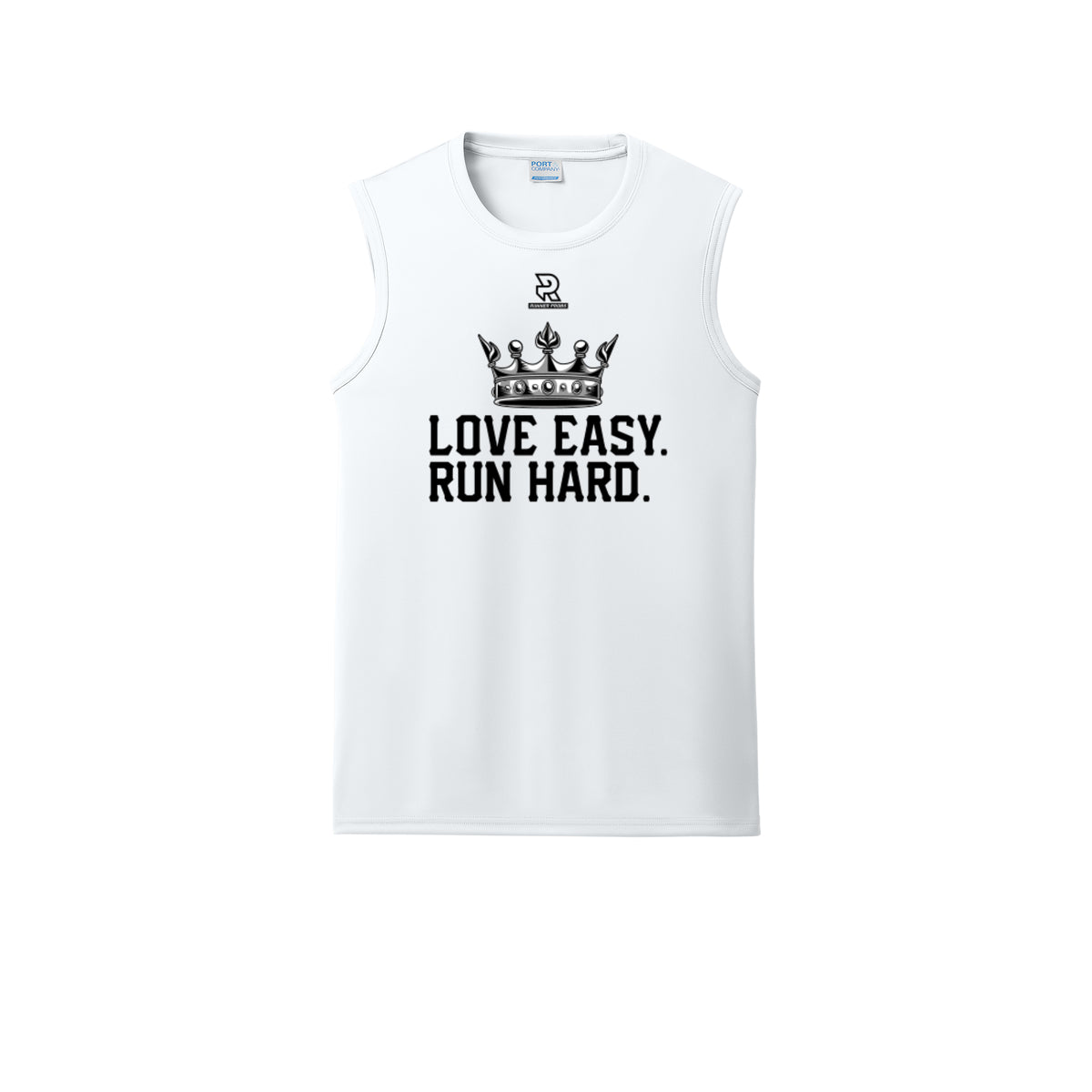 LOVE EASY RUN HARD (Black) - Sleeveless Performance Tee