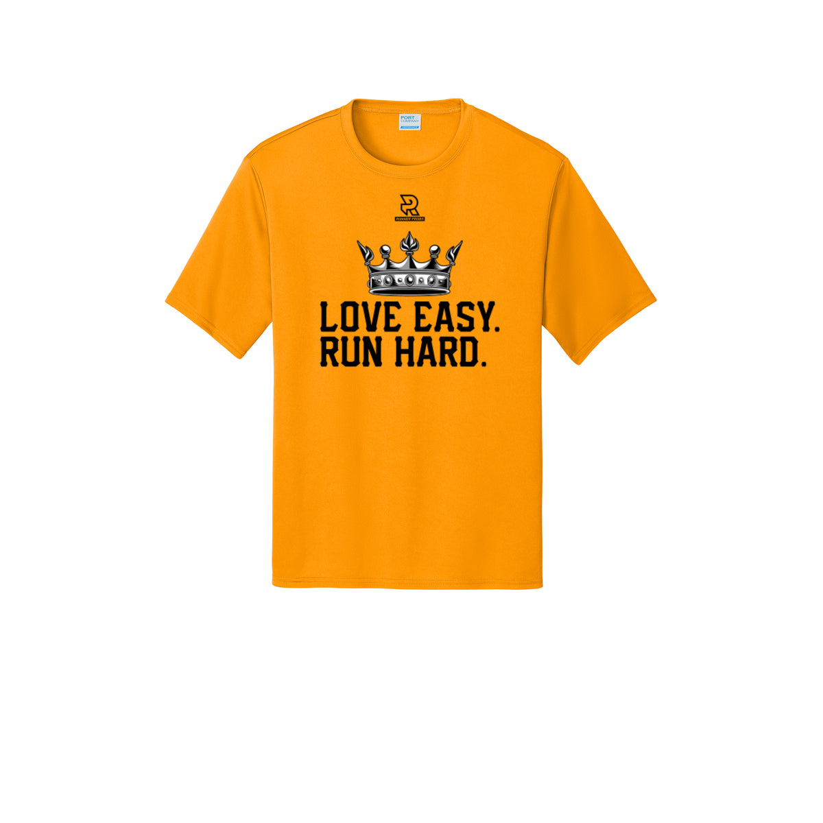 LOVE EASY RUN HARD (Black) - Short Sleeve Performance Tee