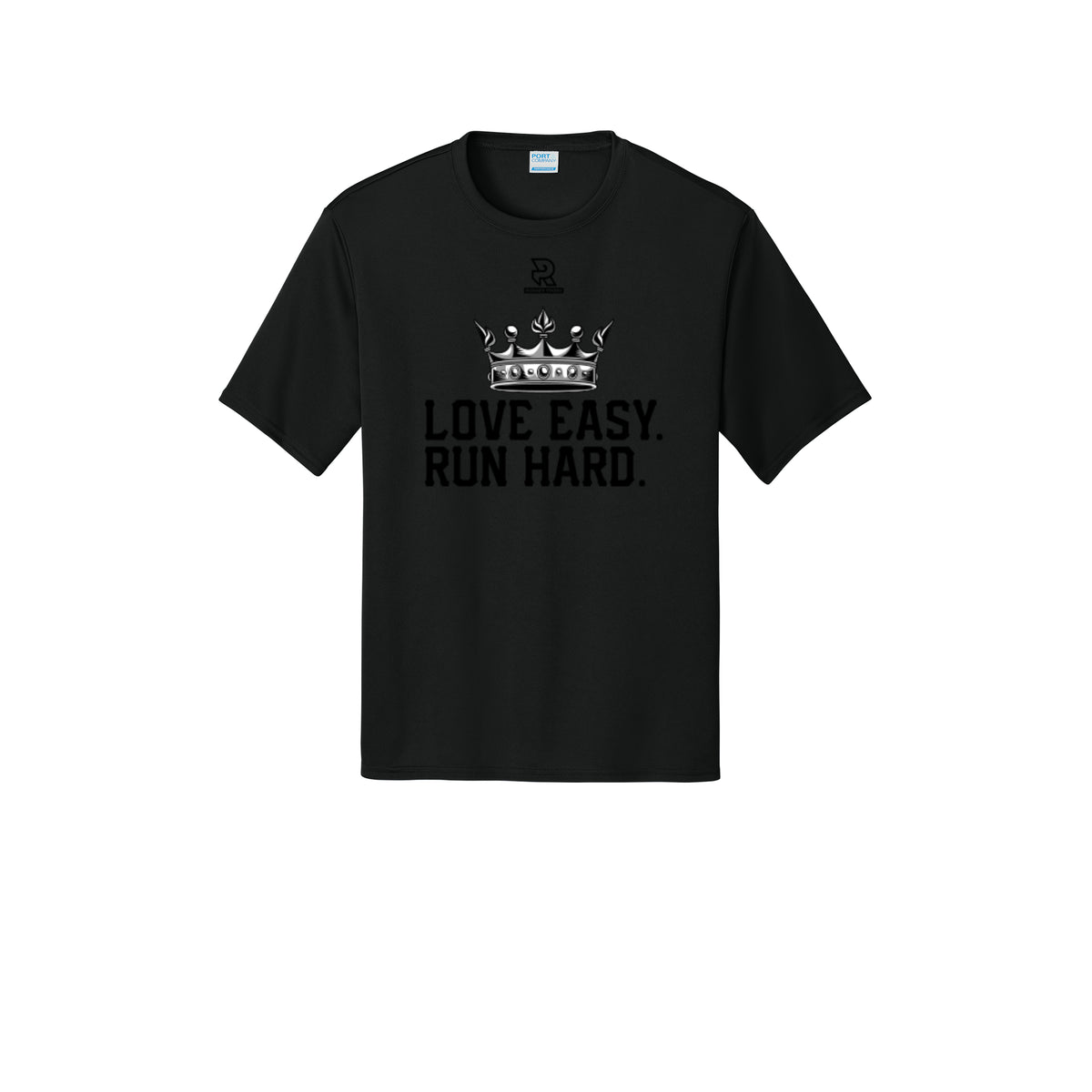 LOVE EASY RUN HARD (Black) - Short Sleeve Performance Tee