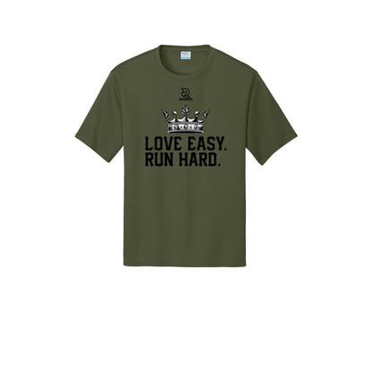 LOVE EASY RUN HARD (Black) - Short Sleeve Performance Tee