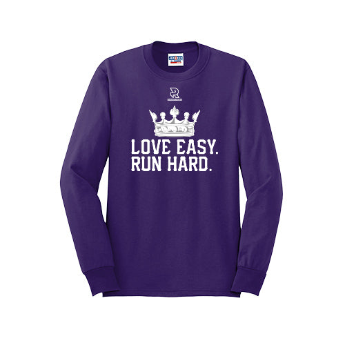 LOVE EASY RUN HARD (White) - Long Sleeve 50/50 Tee